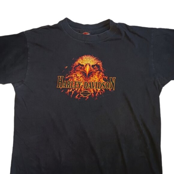 Harley-Davidson T Shirt Mens Size XL Canfield Ohio Vintage Black Made in the USA - Picture 1 of 7